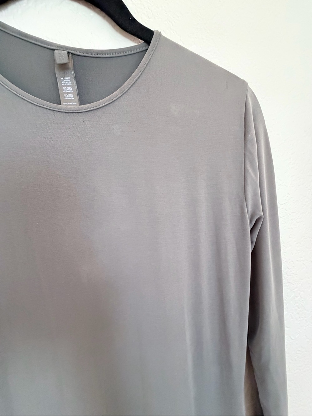 SKIMS Long Sleeve Maxi Dress in Charcoal Gray - Picture 7 of 12